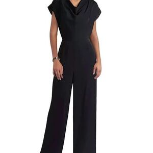 Parker Black Draped Jumpsuit